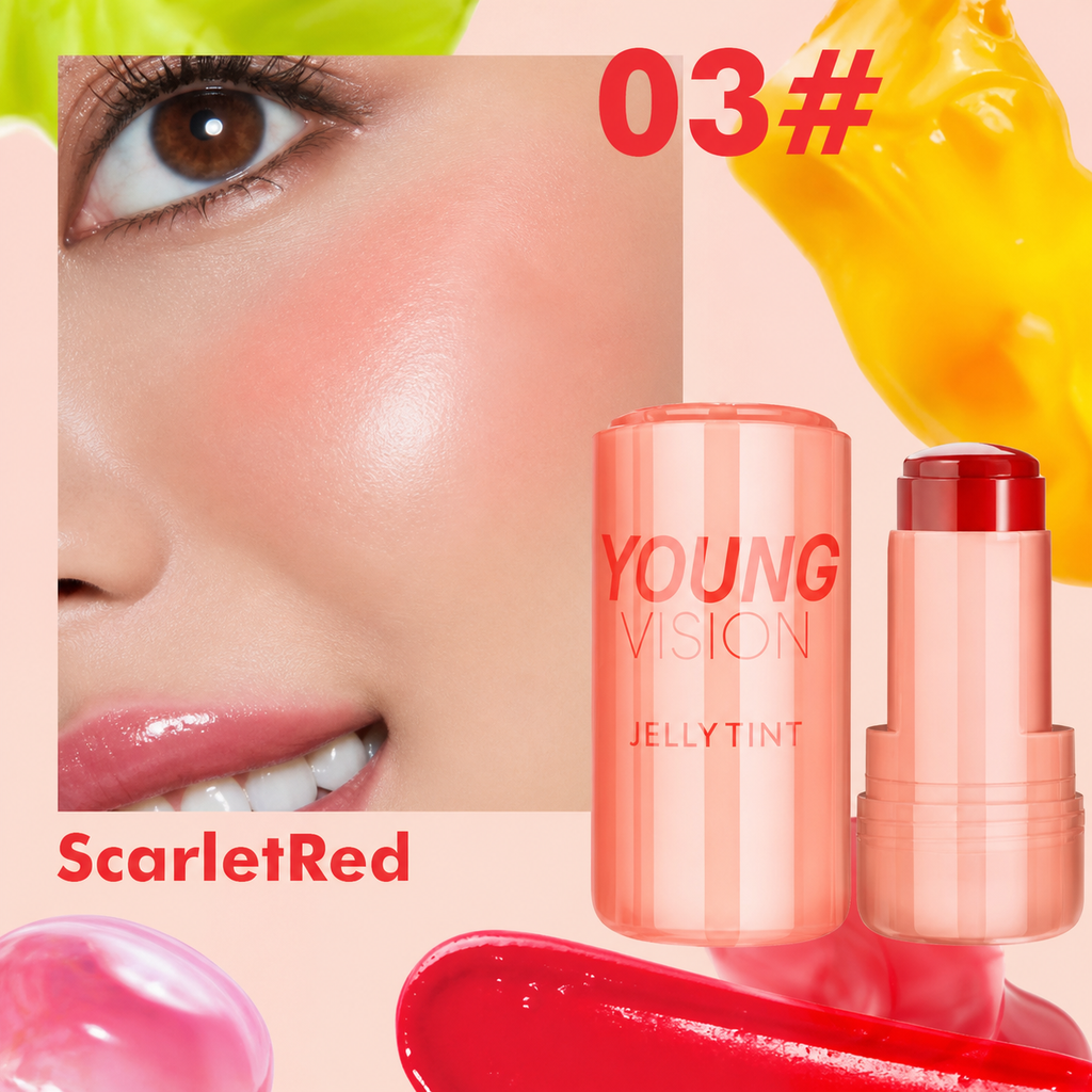 Rubor Jelly Tint tono 03 Scarlet Red con muestra de textura